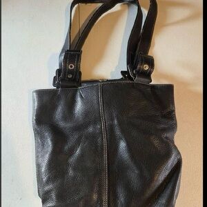 Tommy Hilfiger Black Leather Tote